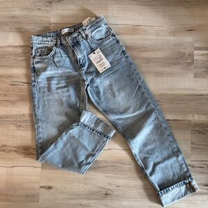 Zara Boys Denim The Original Fit Straight Jeans - Light Blue